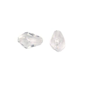 Tsjechische glaskraal in druppelvorm/hoekig – kristal (geperste glaskraal)
