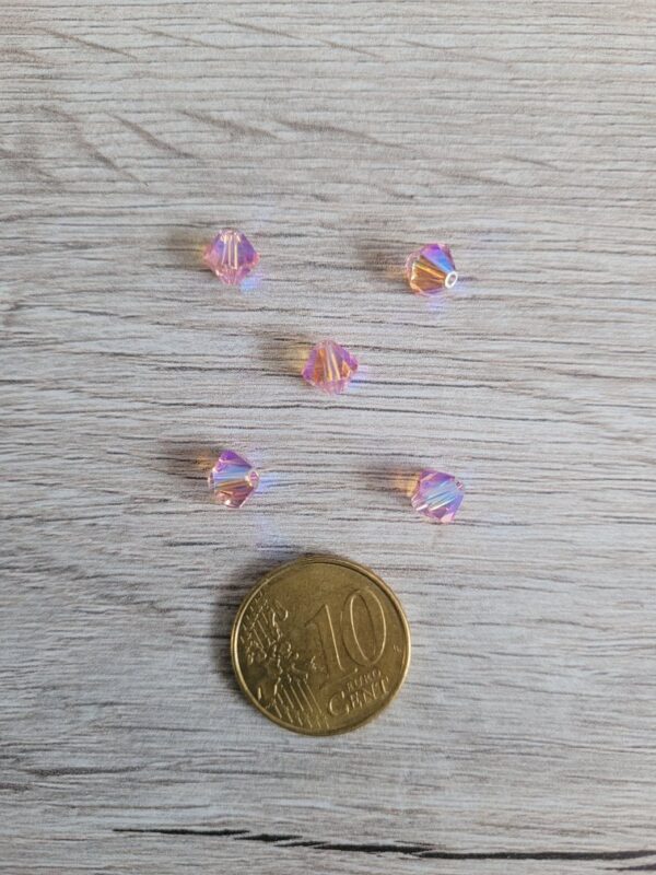 Swarovski Xilion bead (5328) Lt rose AB - roze (bicone) (6 mm)