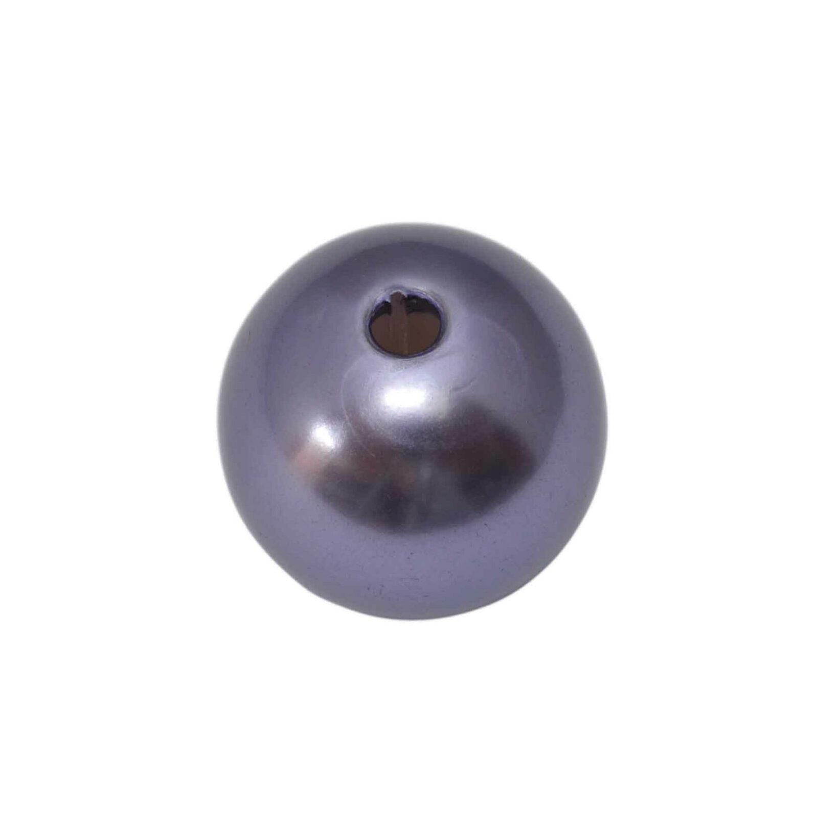 Paarse ronde kunststof kraal - 13 mm
