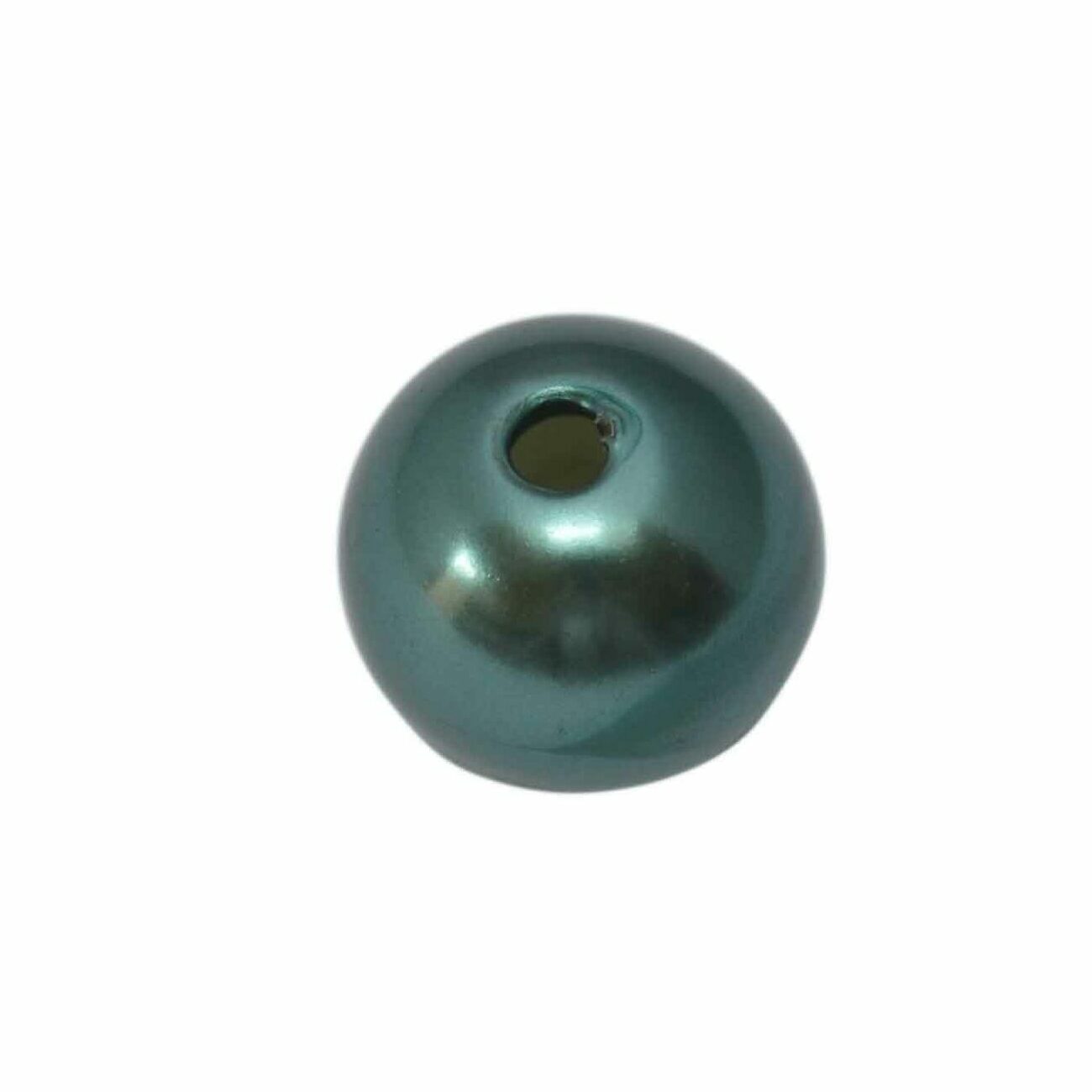 Groene ronde kunststof kraal - 9 mm