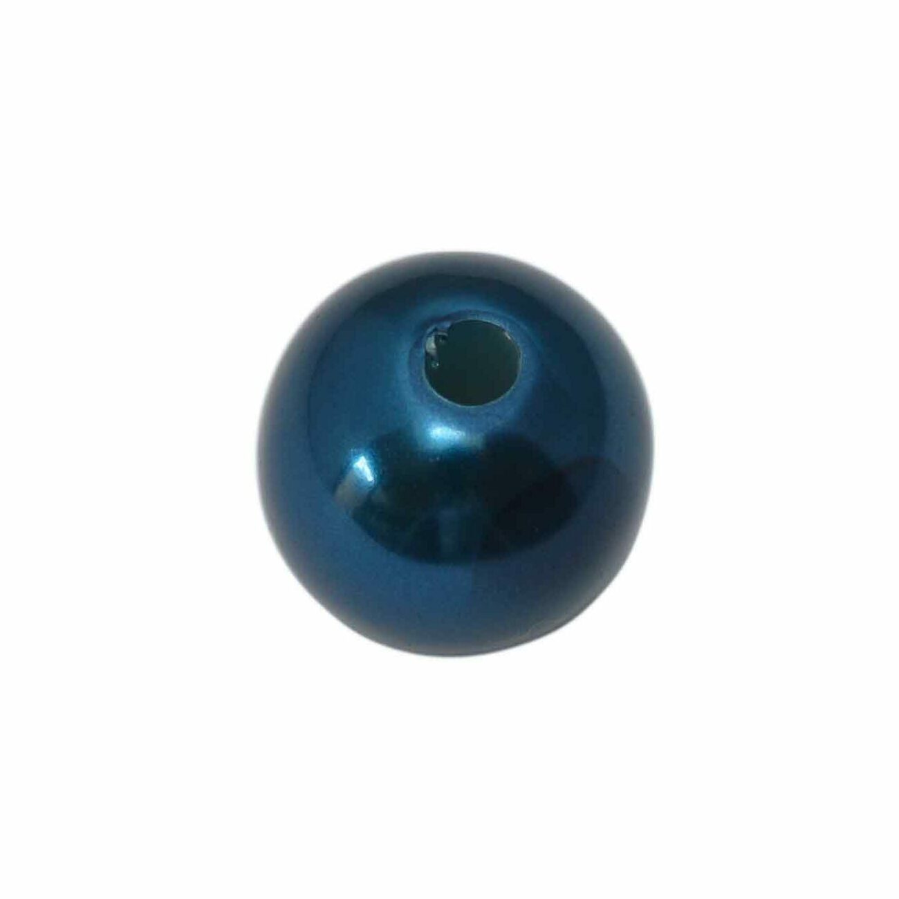 Blauwe ronde kunststof kraal - 9 mm