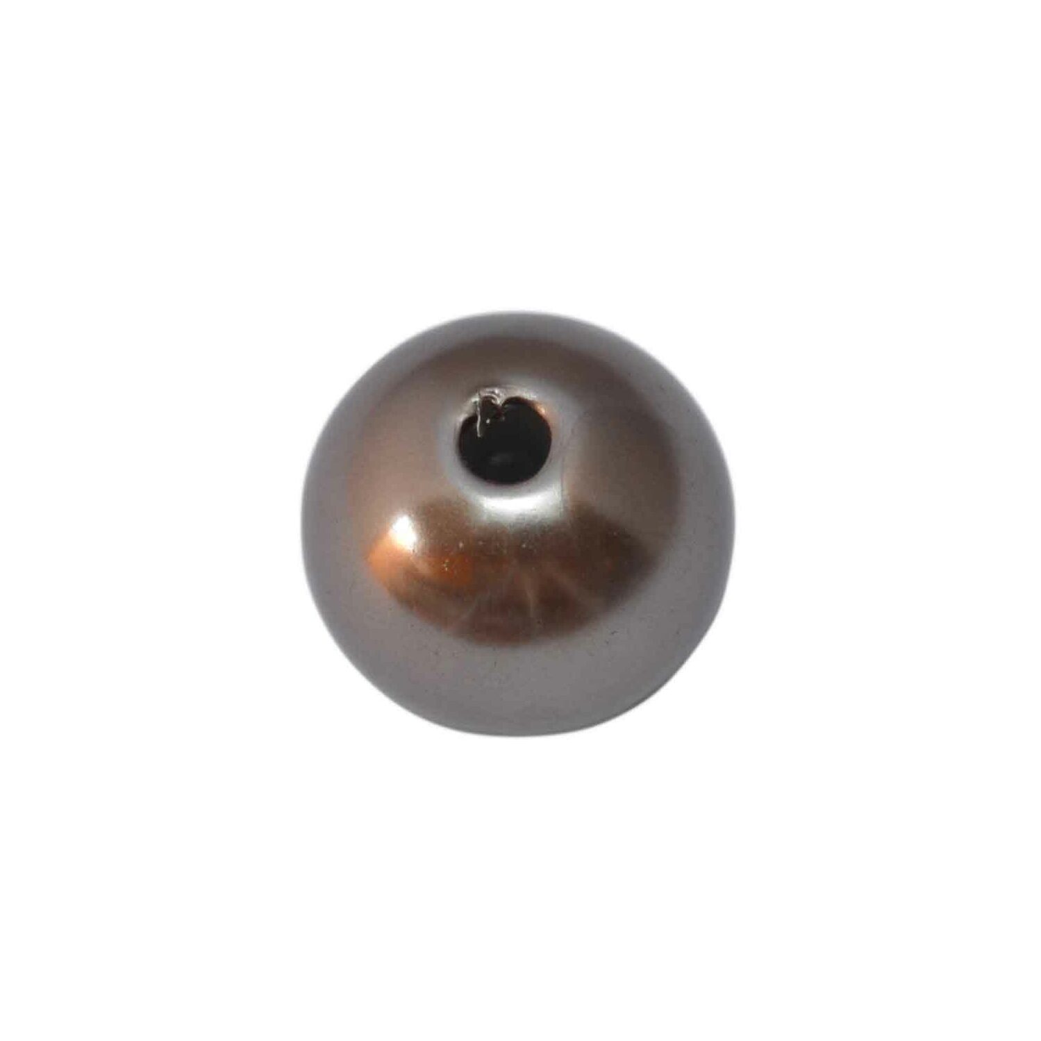 Bruine ronde kunststof kraal - 11 mm