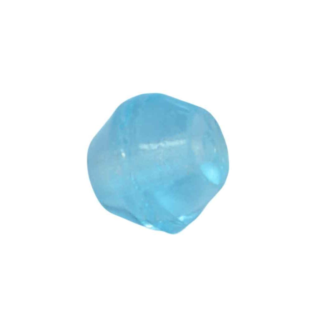 Transparante blauwe glaskraal
