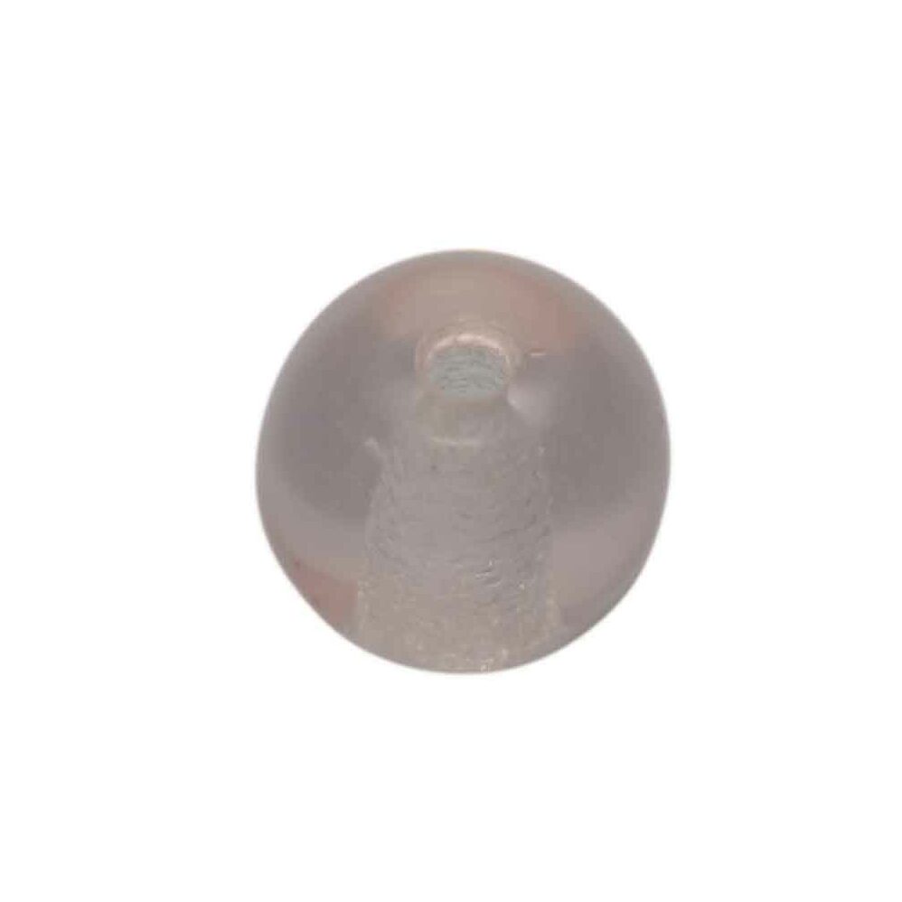 Witte doorzichtige ronde glaskralen met roze schijn