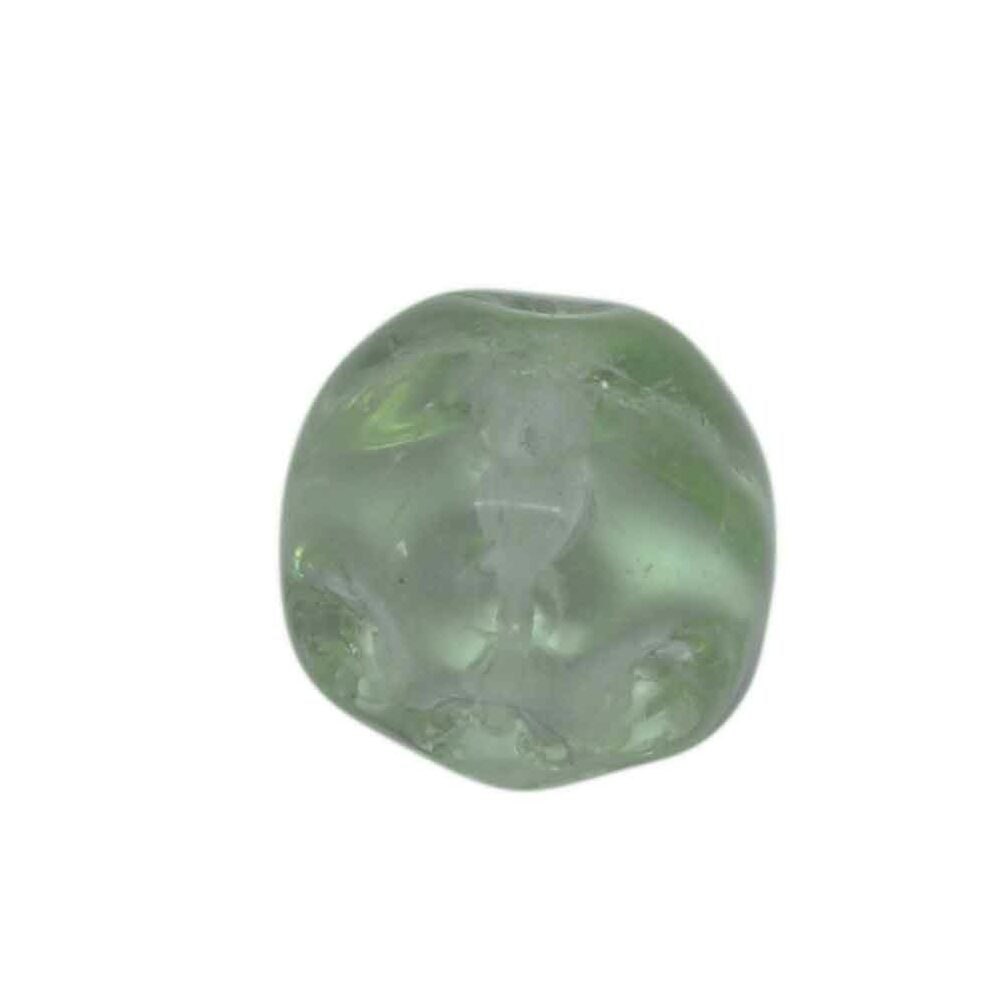 Transparante groene gesneden glaskraal