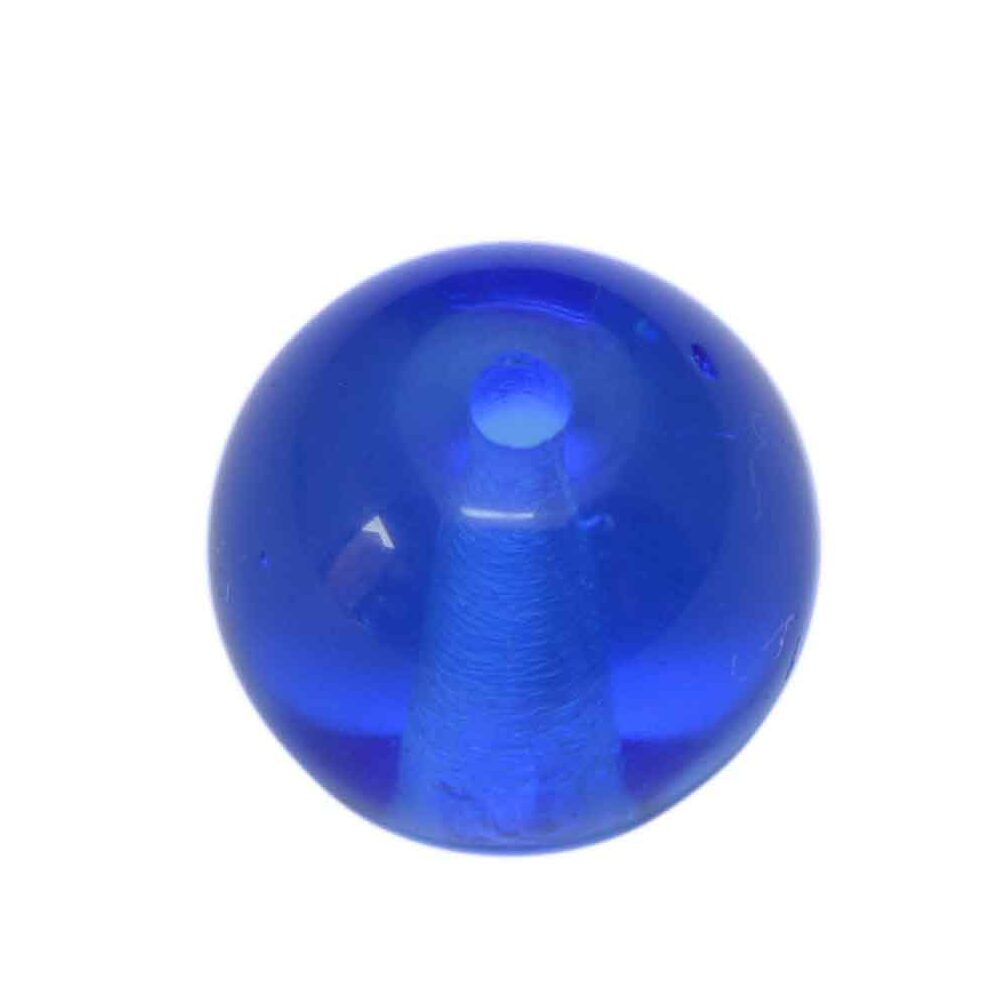 Donkerblauwe ronde glaskraal