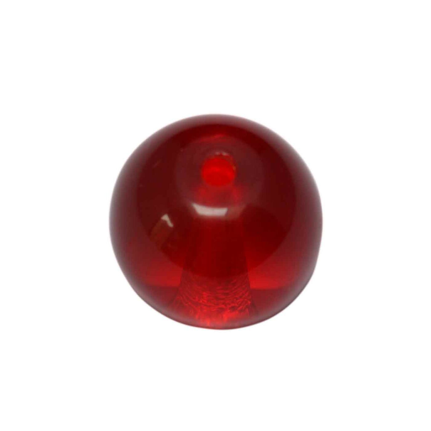 Transparante rode ronde glaskraal
