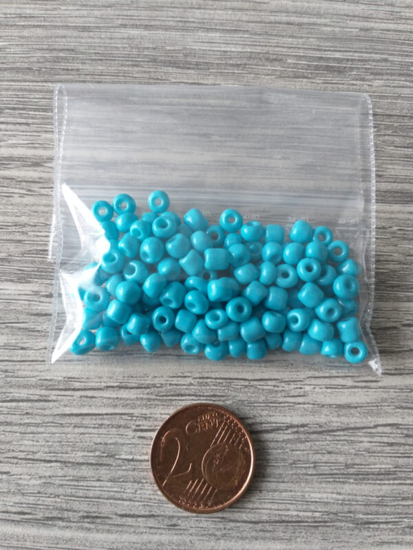 Turquoise mix rocailles - 10 gram 2