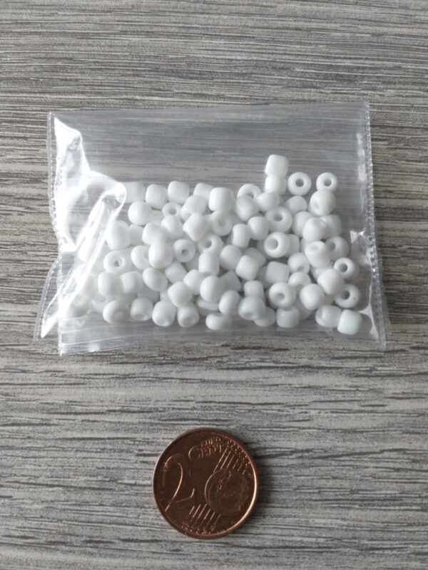 Witte mix rocailles - 10 gram 2