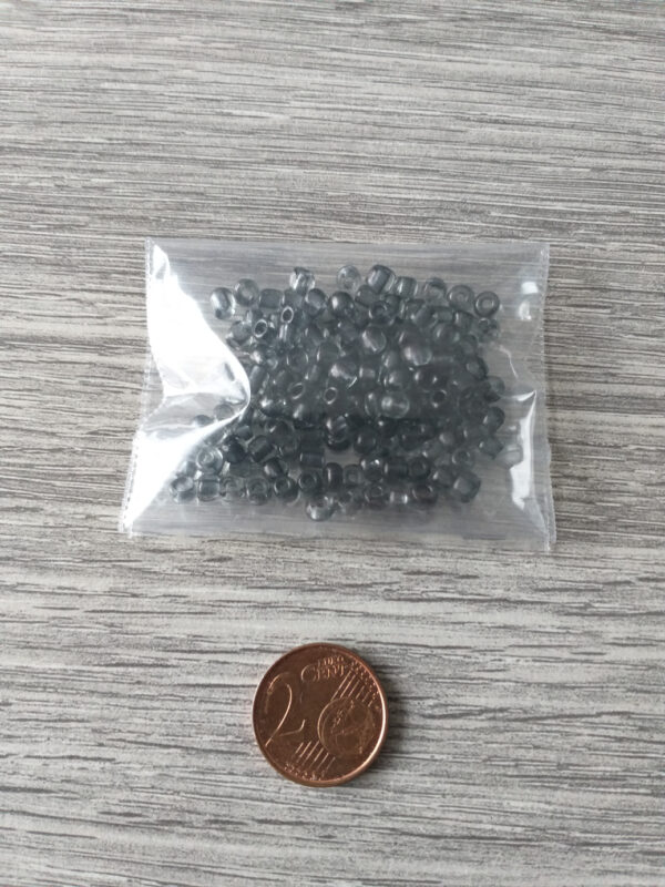 Zwarte mix rocailles (doorzichtig) - 10 gram 2