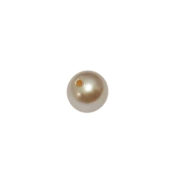 Witte ronde kunststof kraal (6 mm)
