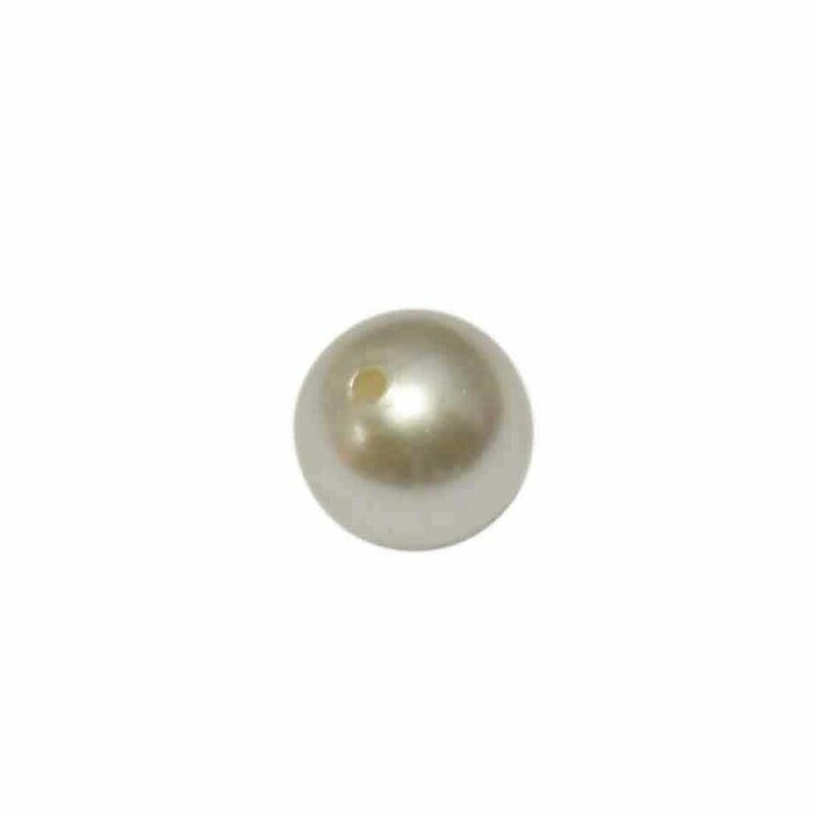 Witte ronde kunststof kraal (8 mm)