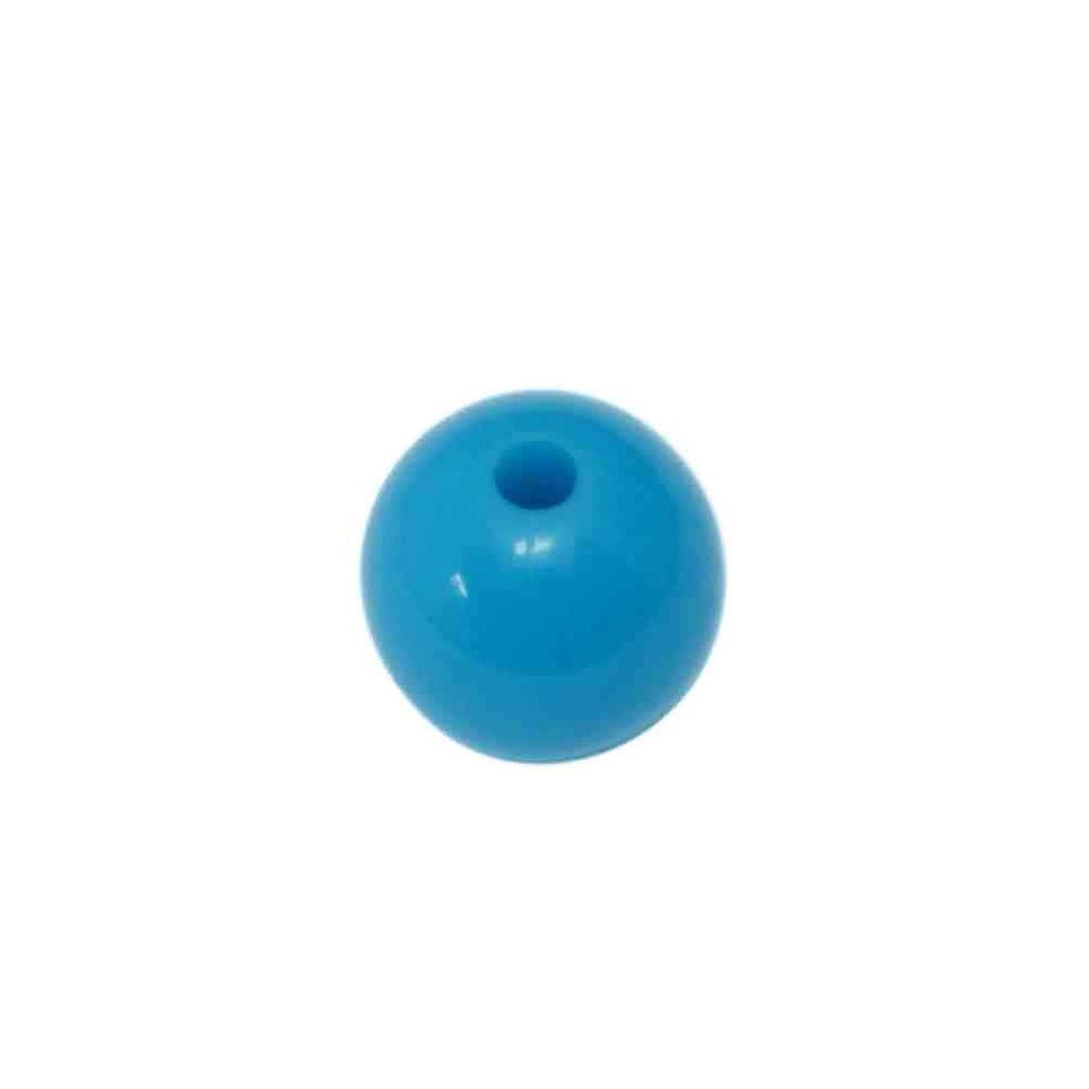 Blauwe ronde acryl kraal (10 mm)
