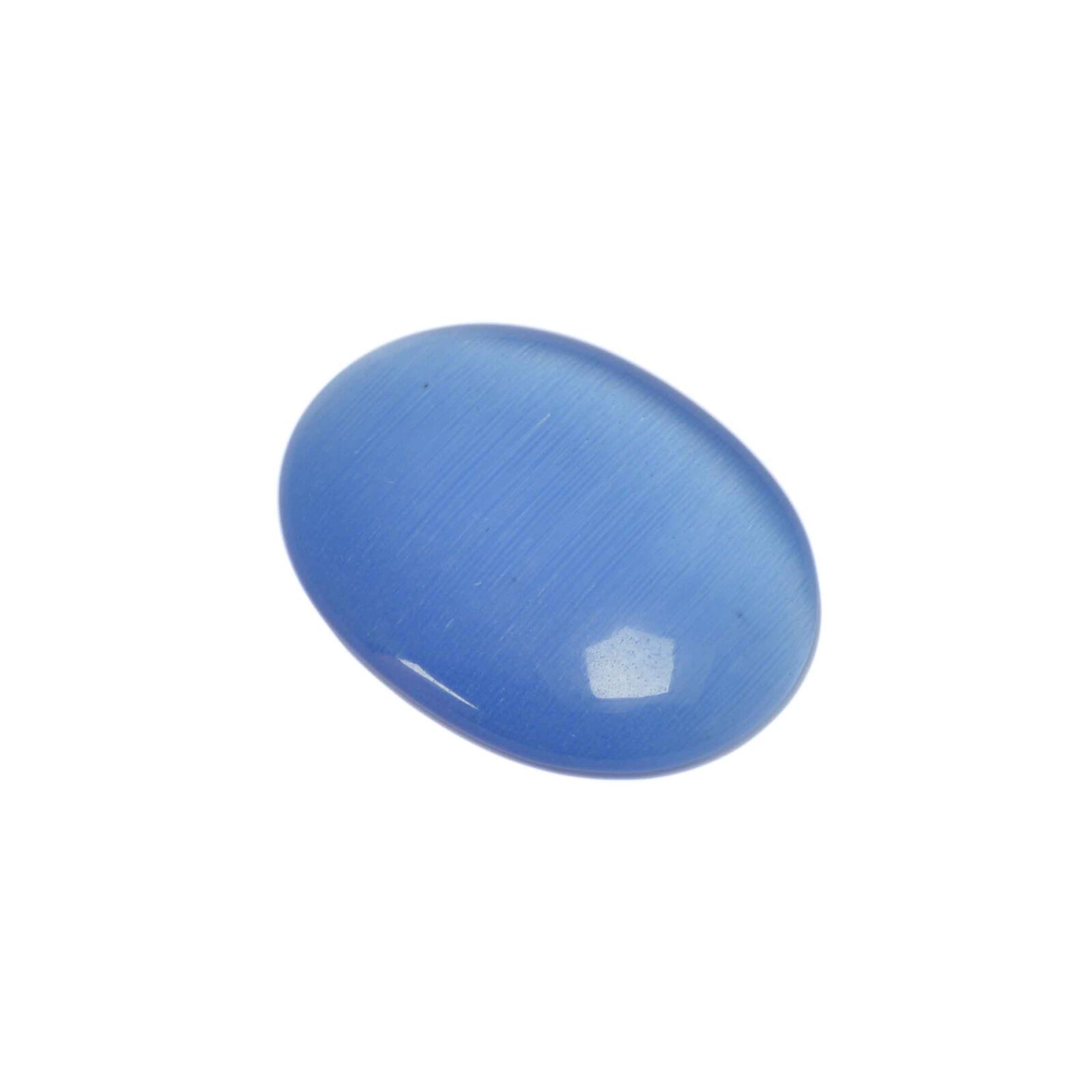 Lichtblauwe ovale kattenoog cabochon