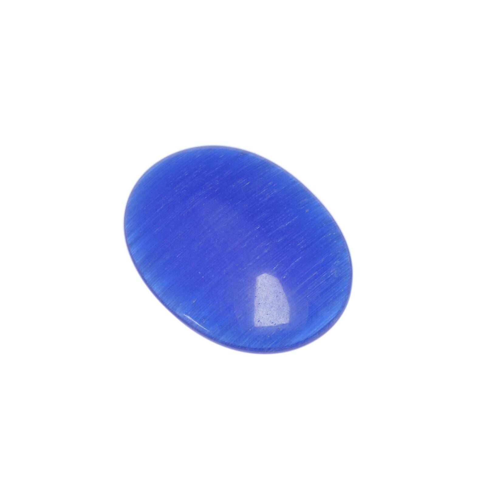 Blauwe ovale kattenoog cabochon