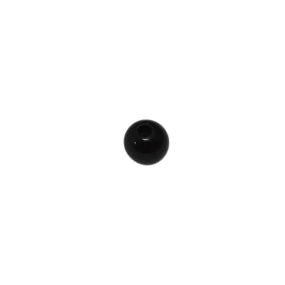 Zwarte ronde acryl kraal