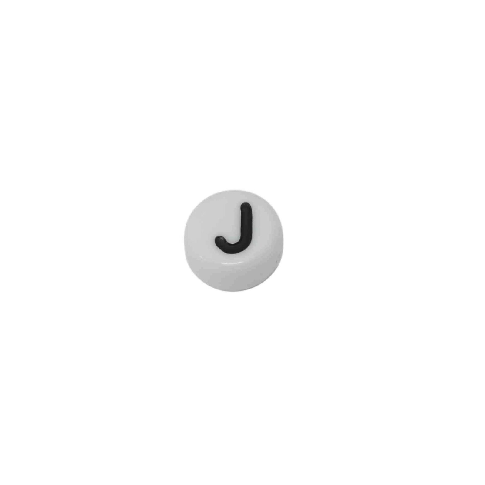 Witte ronde letterkraal J
