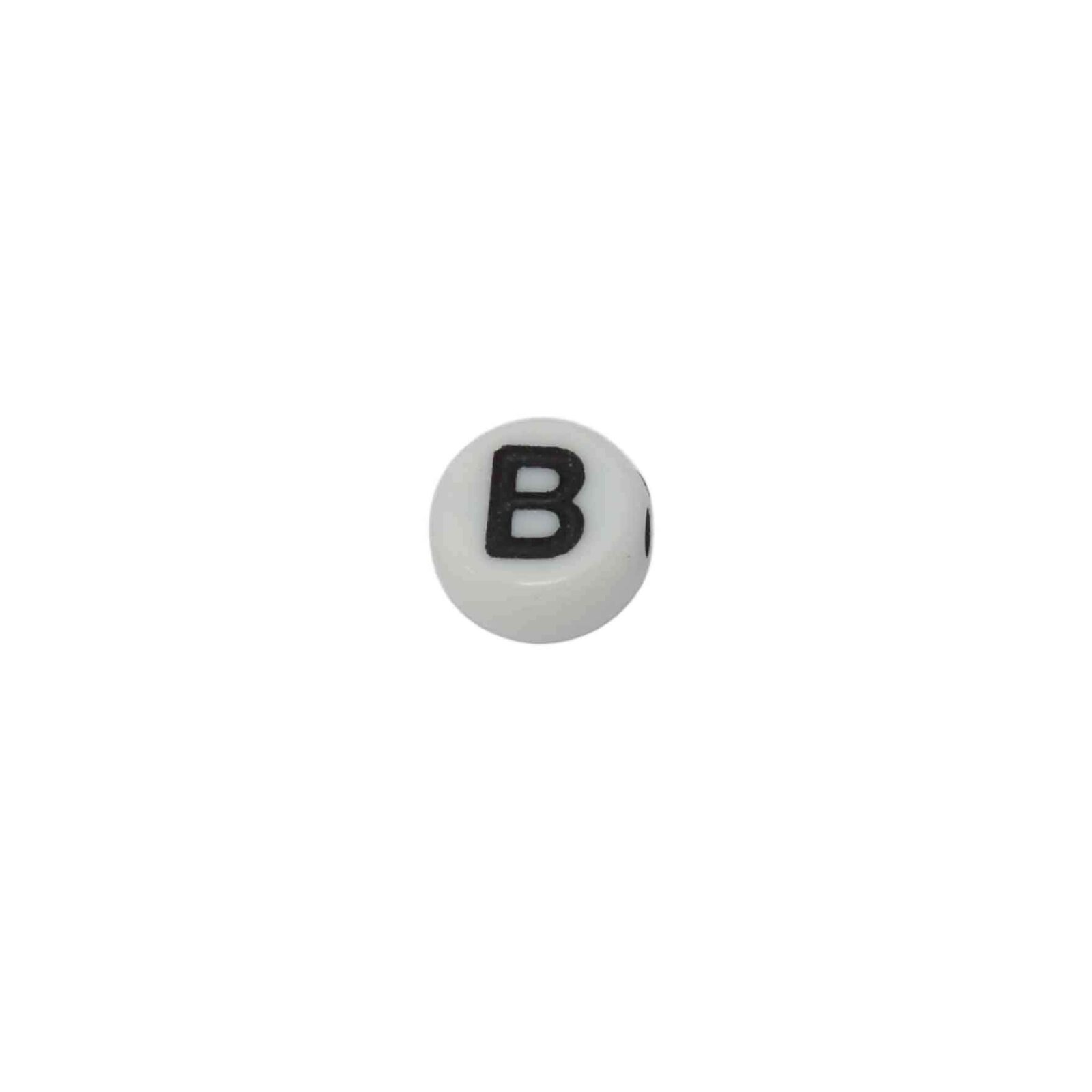 Witte ronde letterkraal B