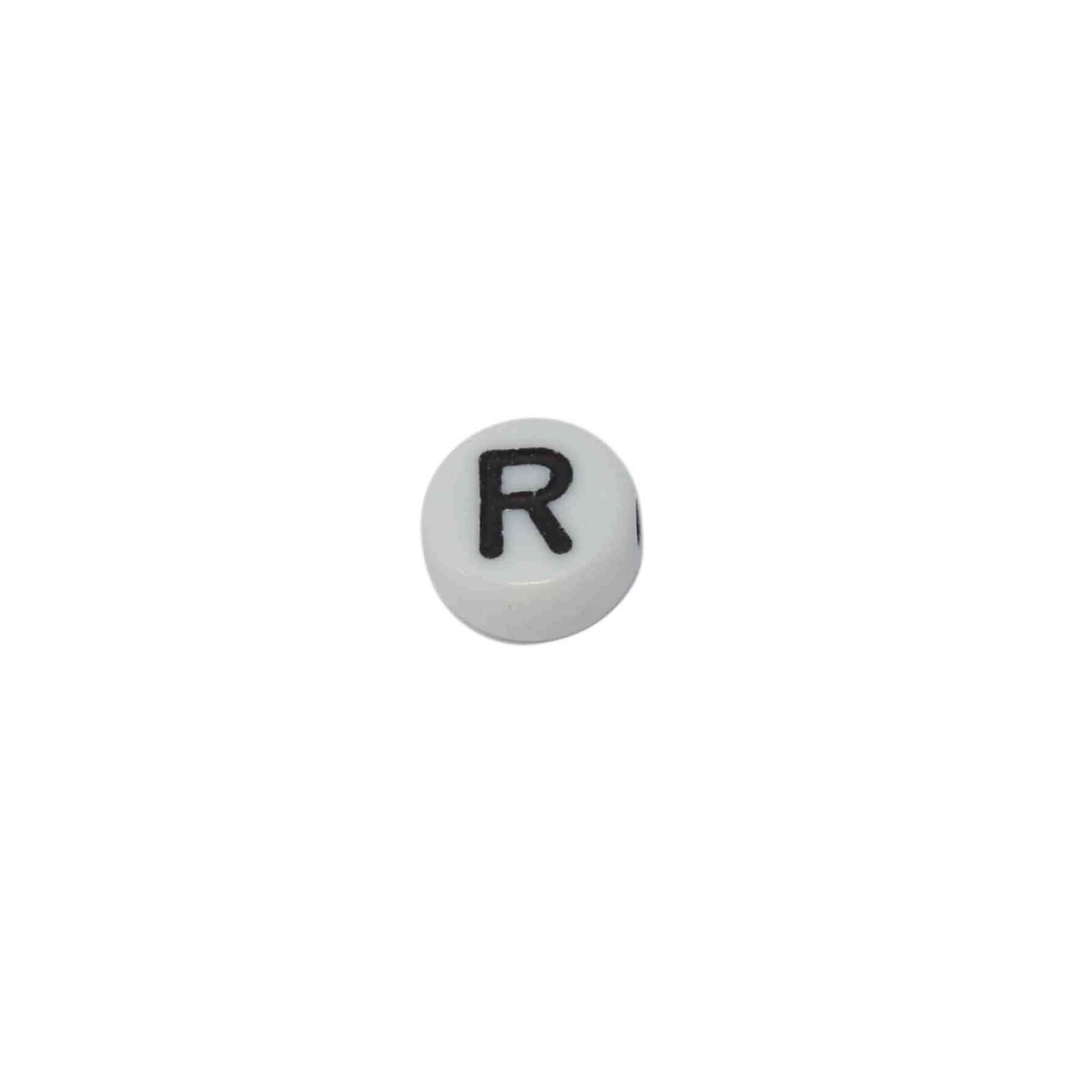 Witte ronde letterkraal R