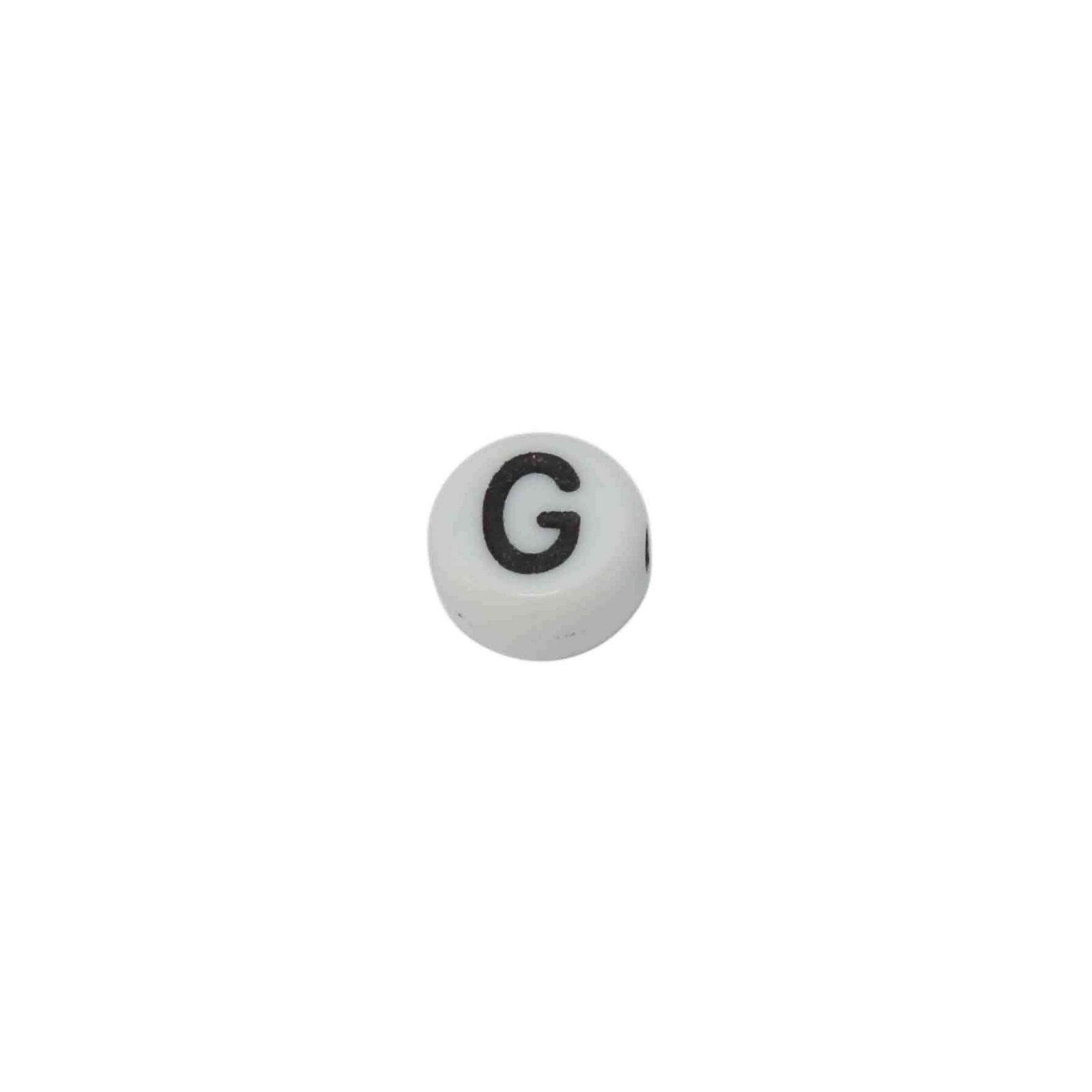Witte ronde letterkraal G