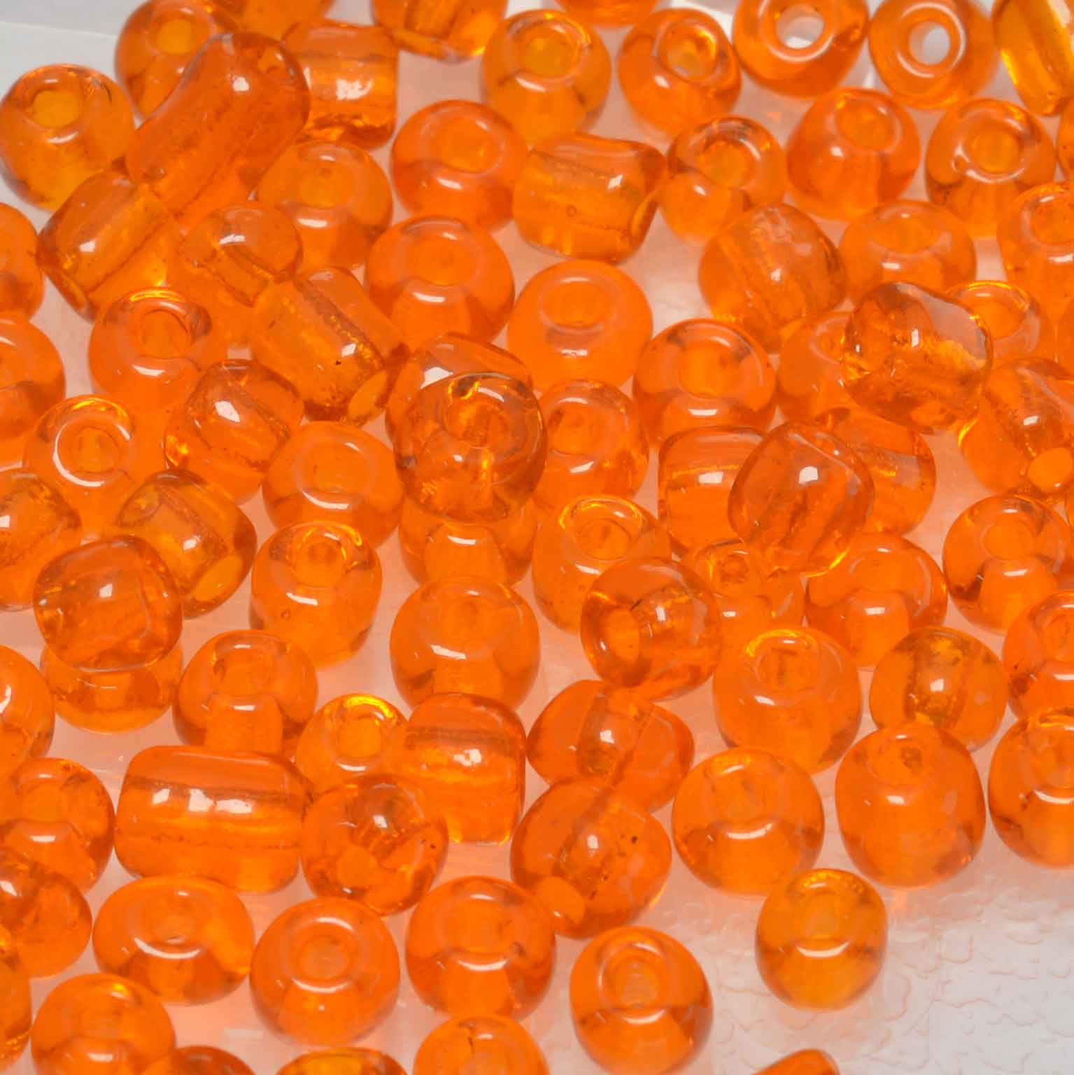 Oranje mix rocailles - 10 gram