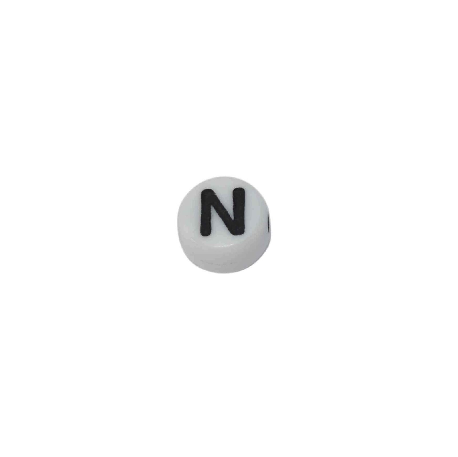 Witte ronde letterkraal N