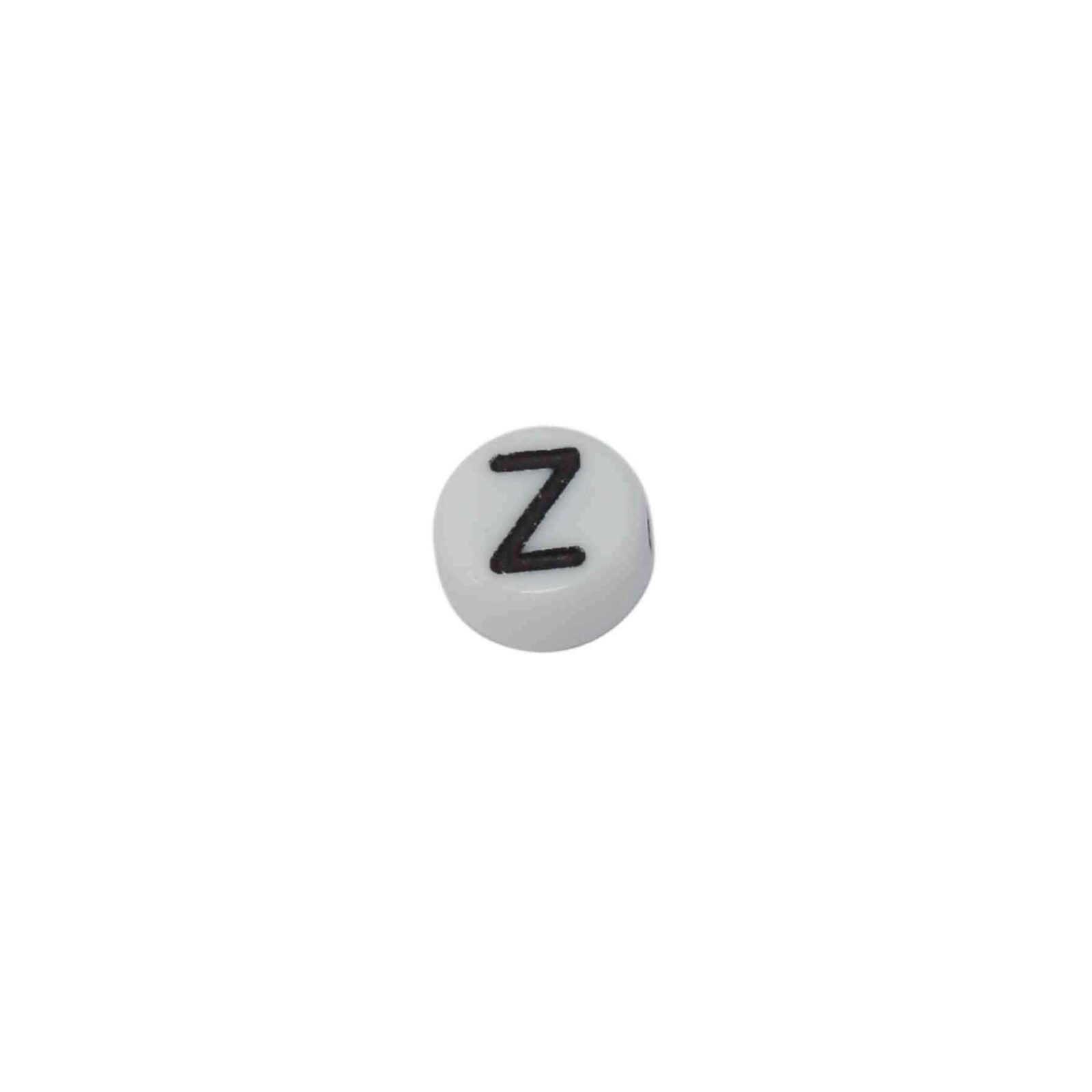 Witte ronde letterkraal Z