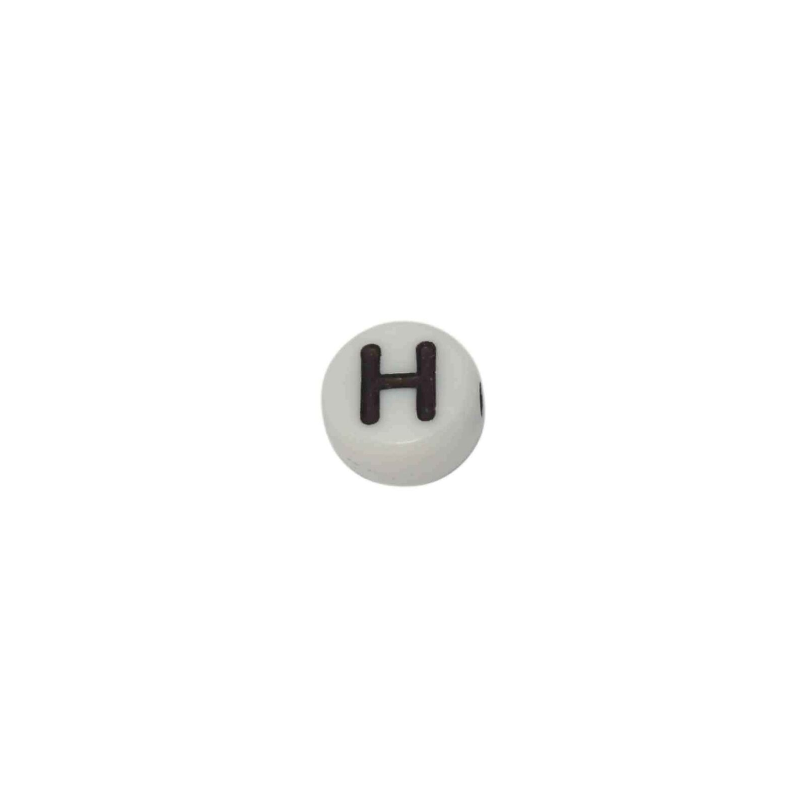 Witte ronde letterkraal H