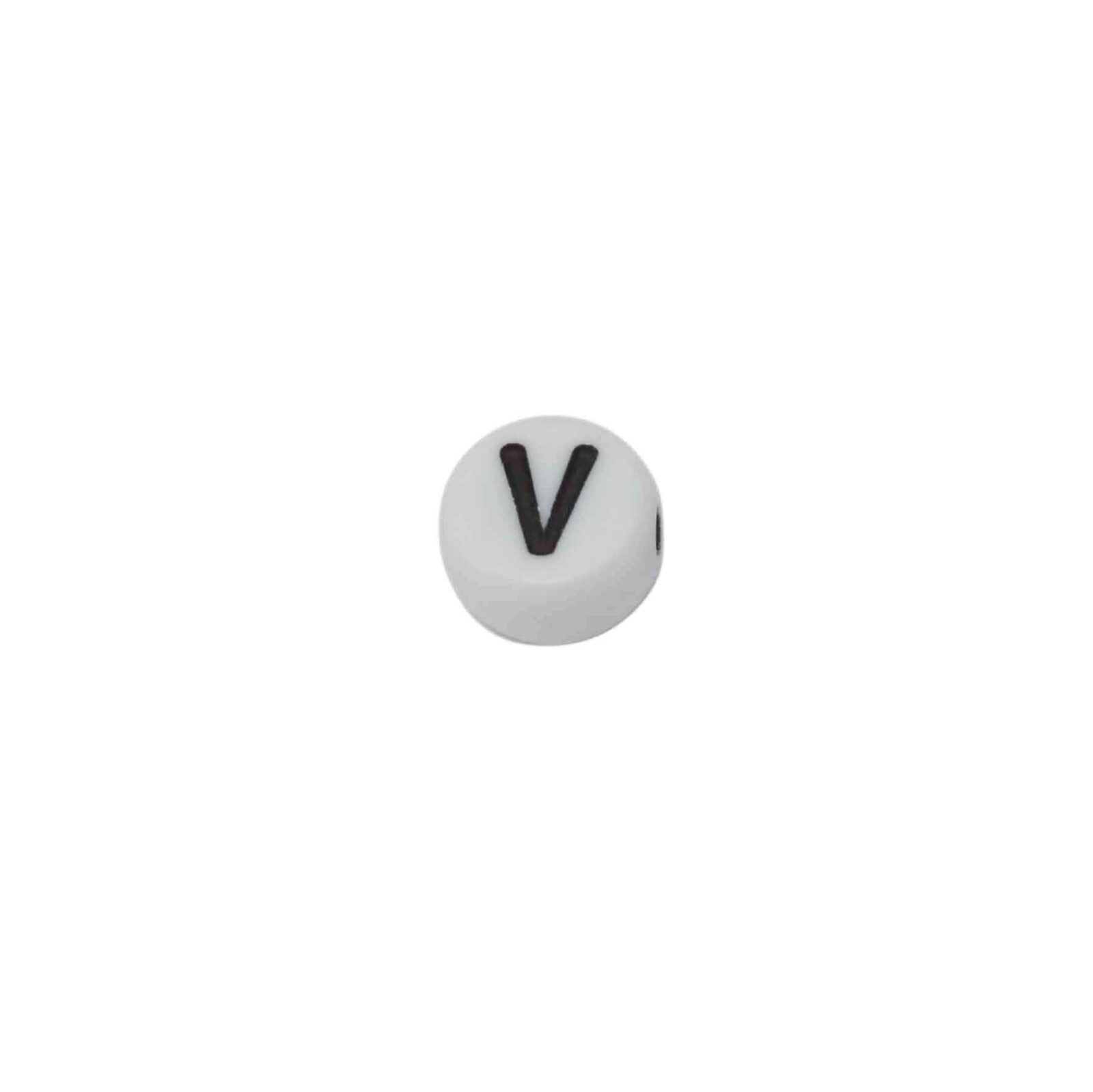 Witte ronde letterkraal V