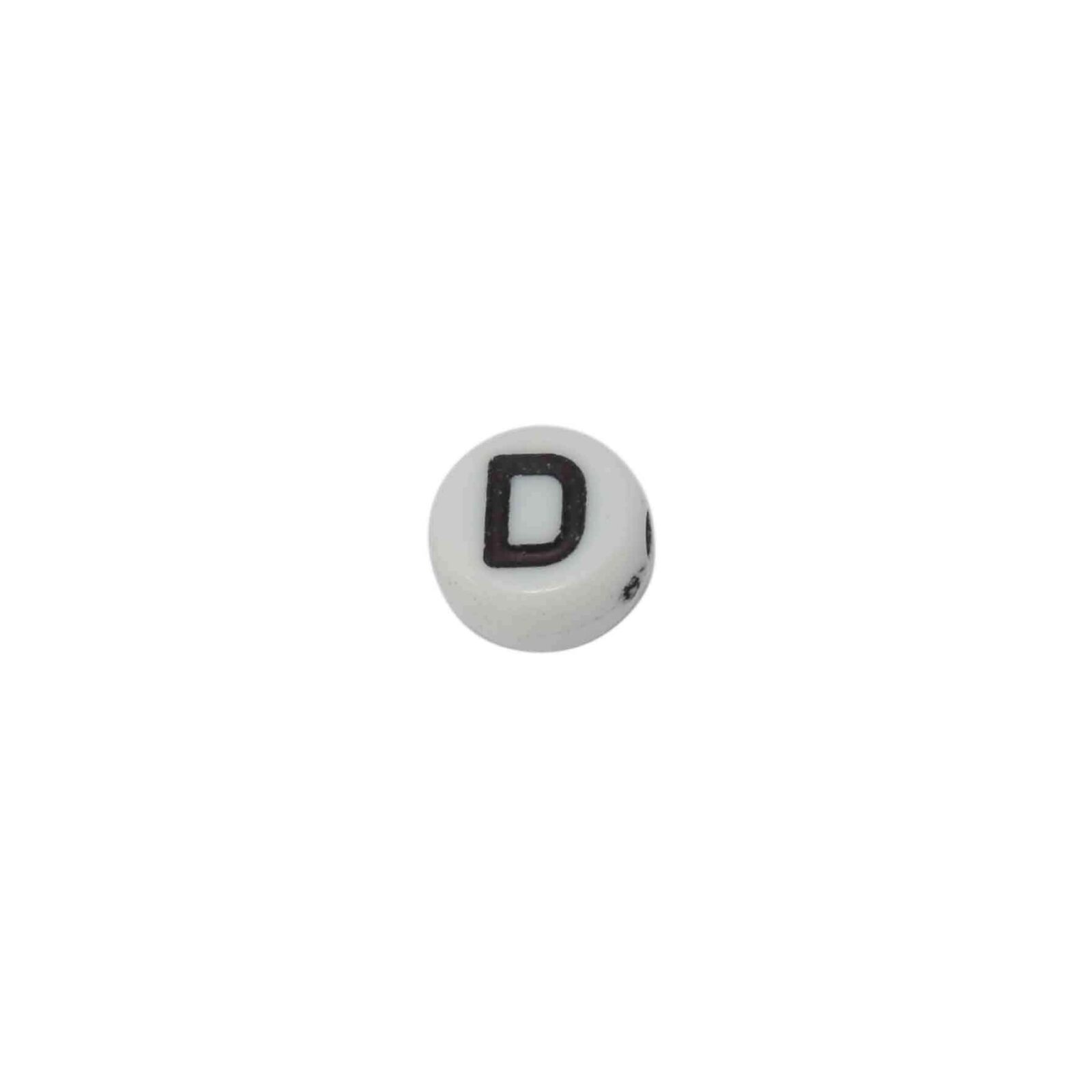 Witte ronde letterkraal D