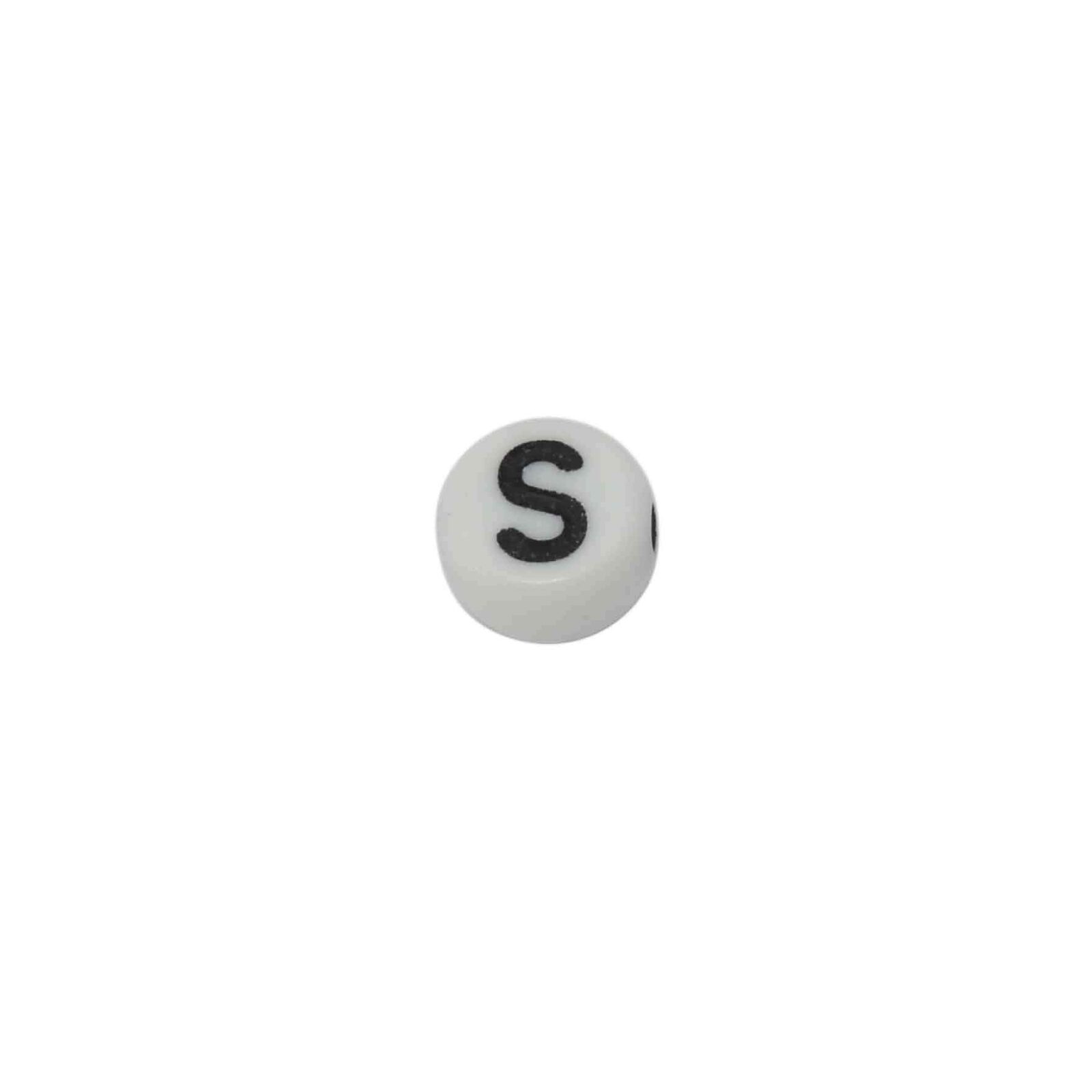 Witte ronde letterkraal S