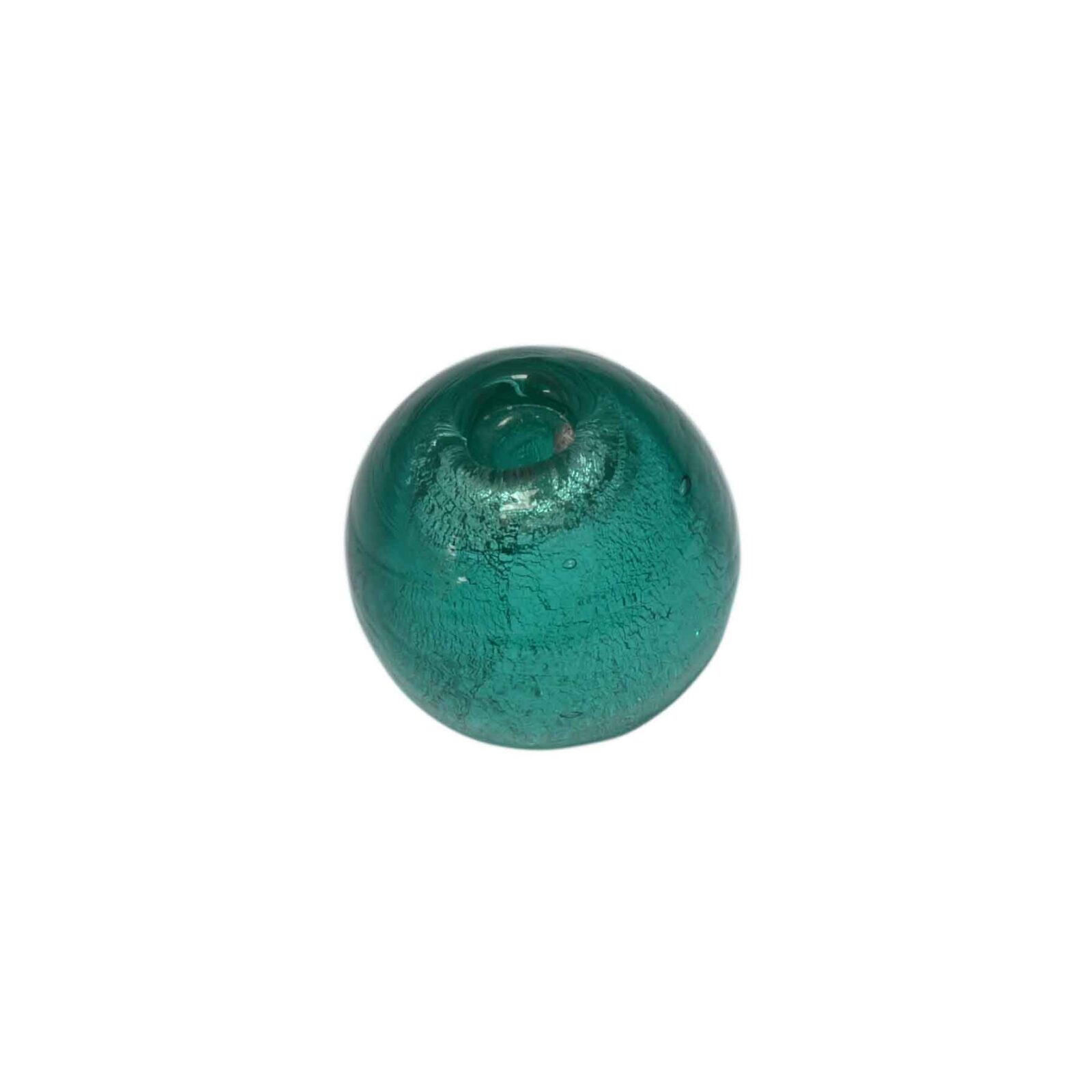 Imitatie Venetiaanse ronde glaskraal turquoise