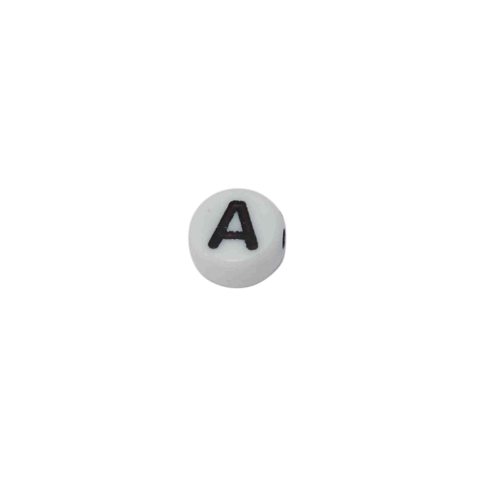 Witte ronde letterkraal A
