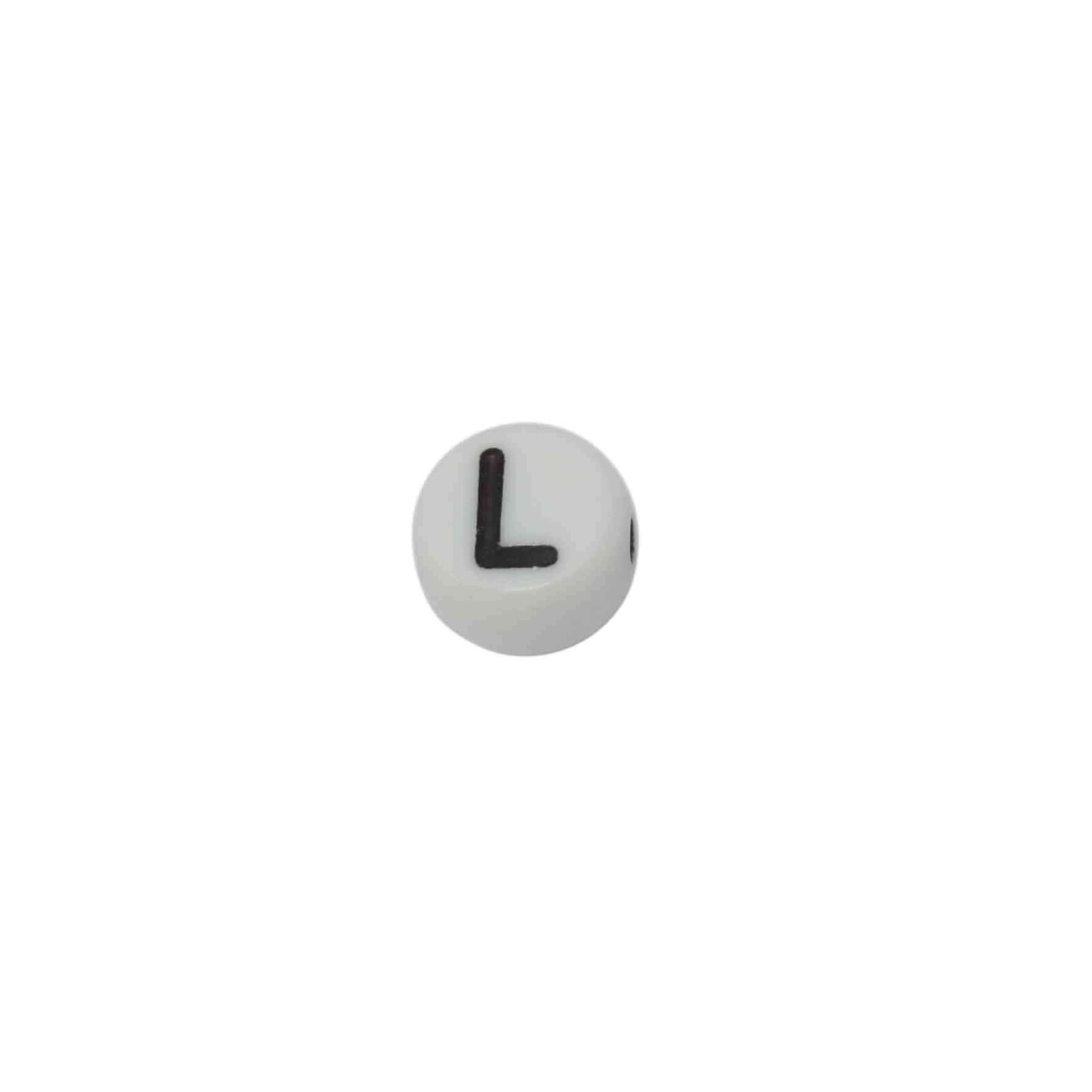Witte ronde letterkraal L