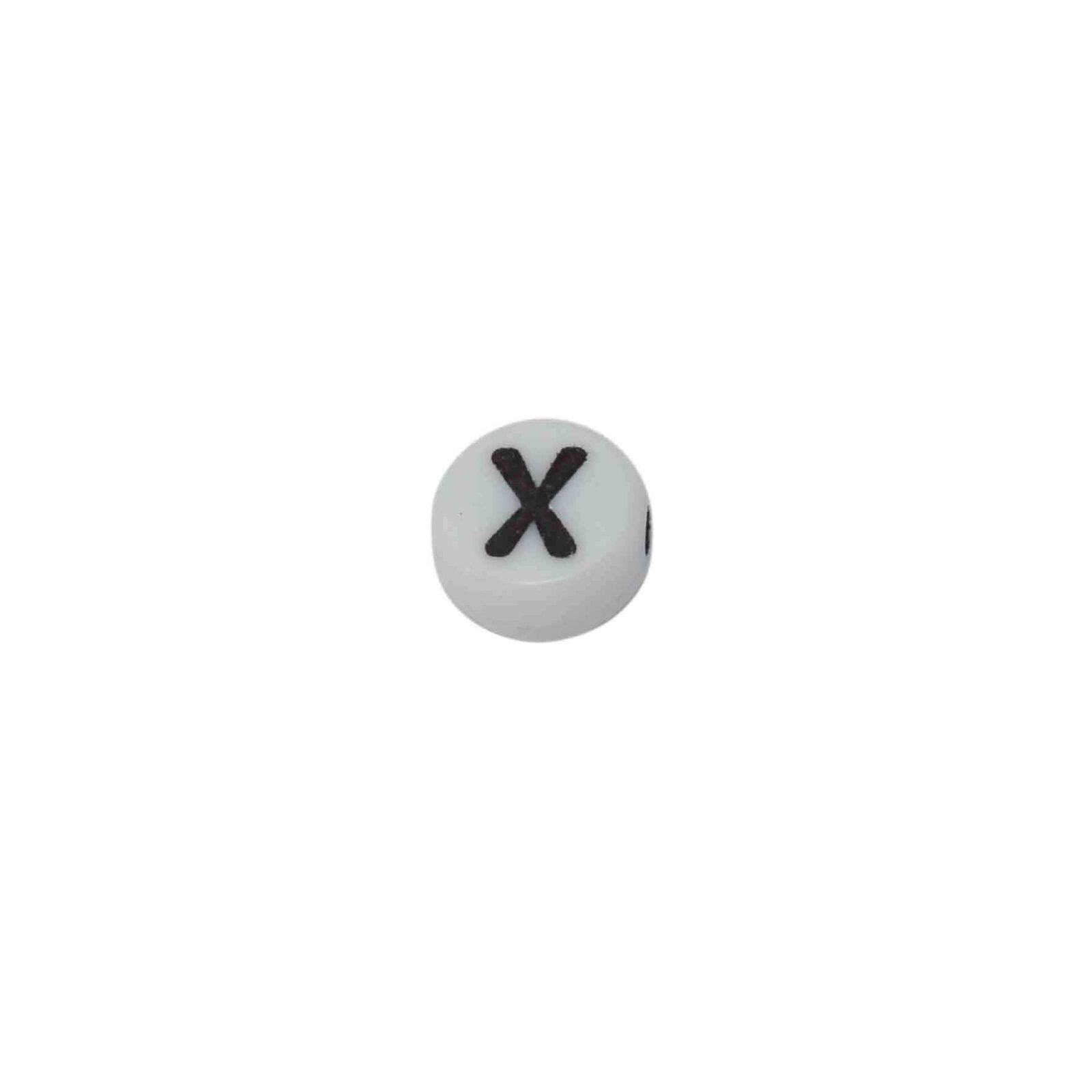 Witte ronde letterkraal X