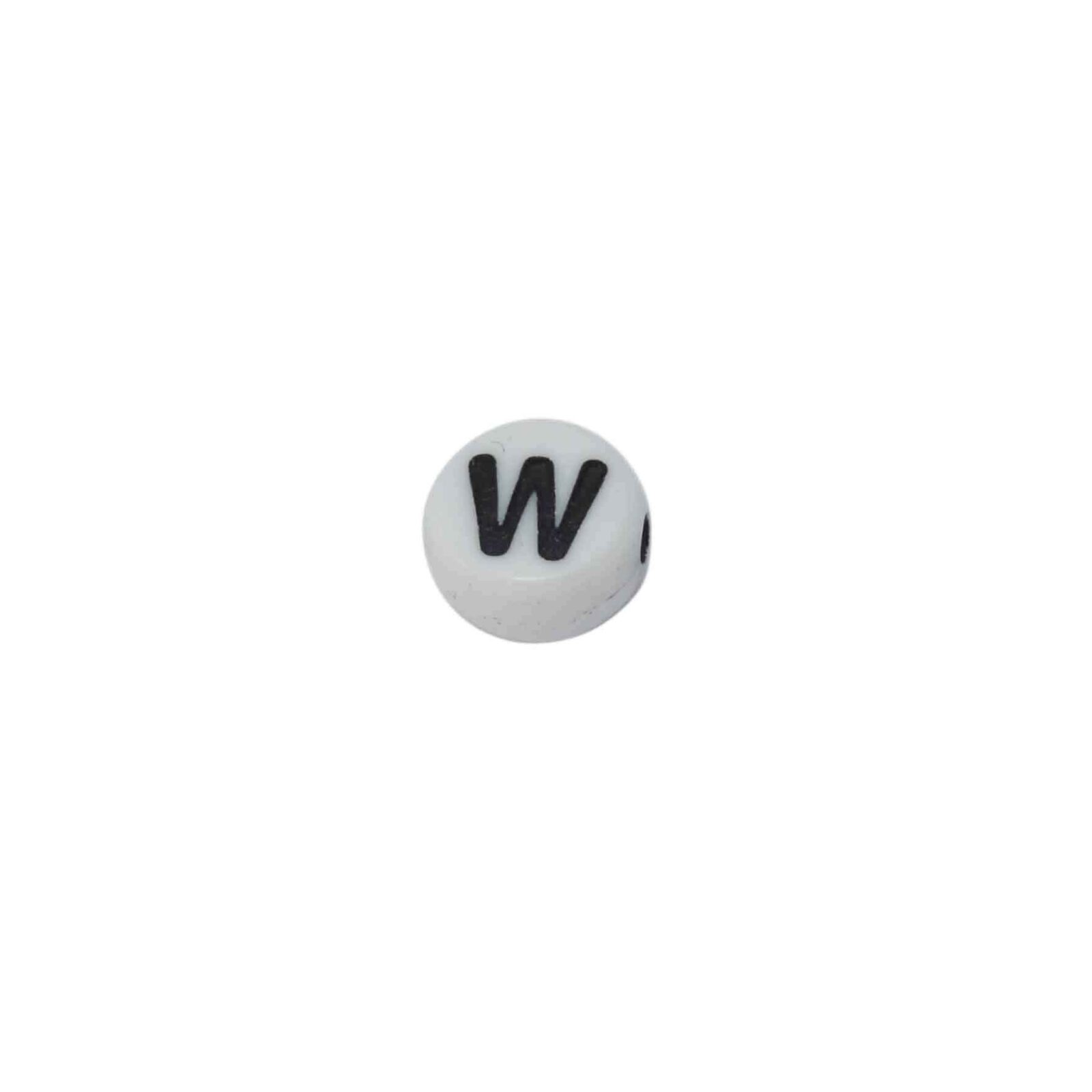 Witte ronde letterkraal W