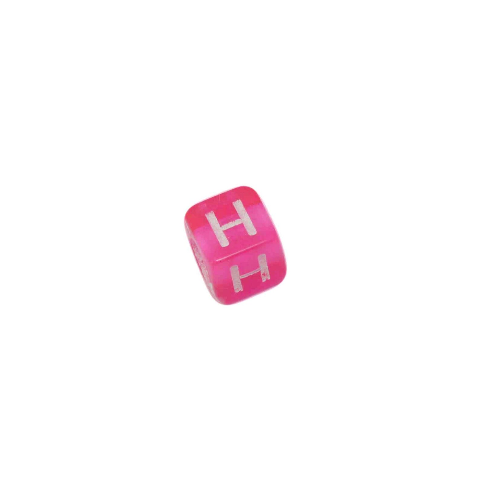 Rood roze letterkraal H