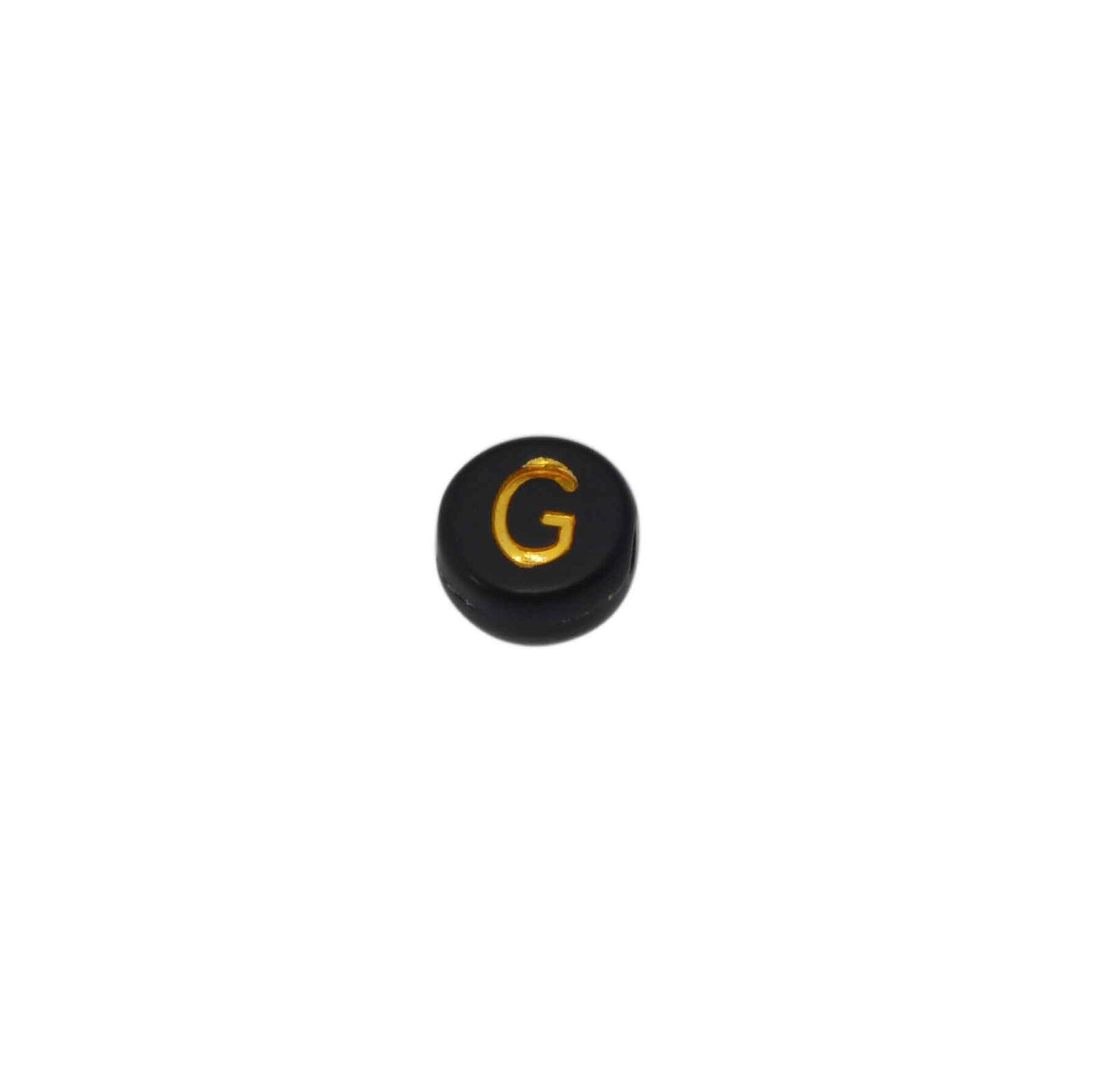 Zwarte ronde letterkraal G