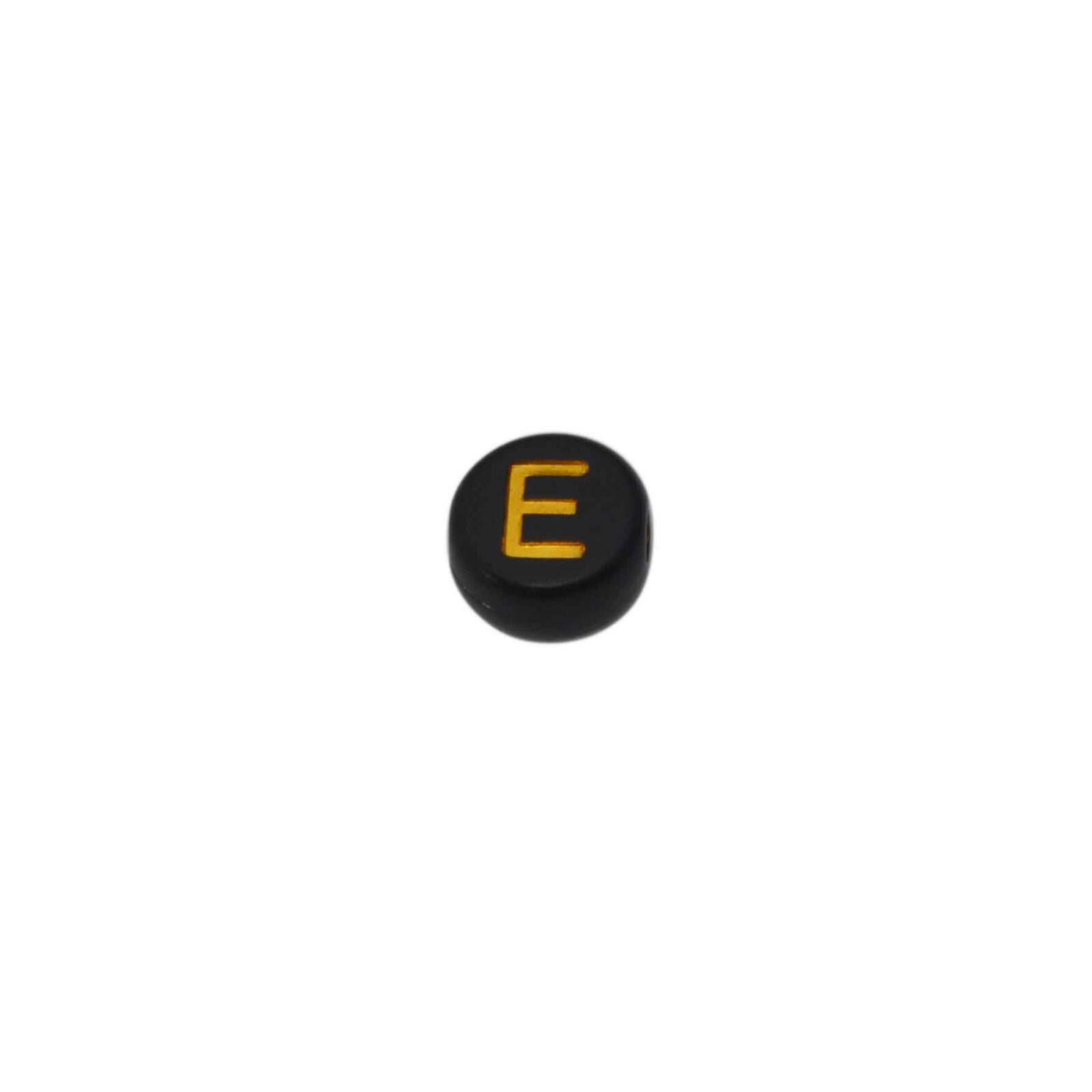 Zwarte ronde letterkraal E