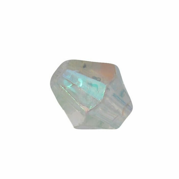 Kristal kleurige bicone kunststof kraal (glans)