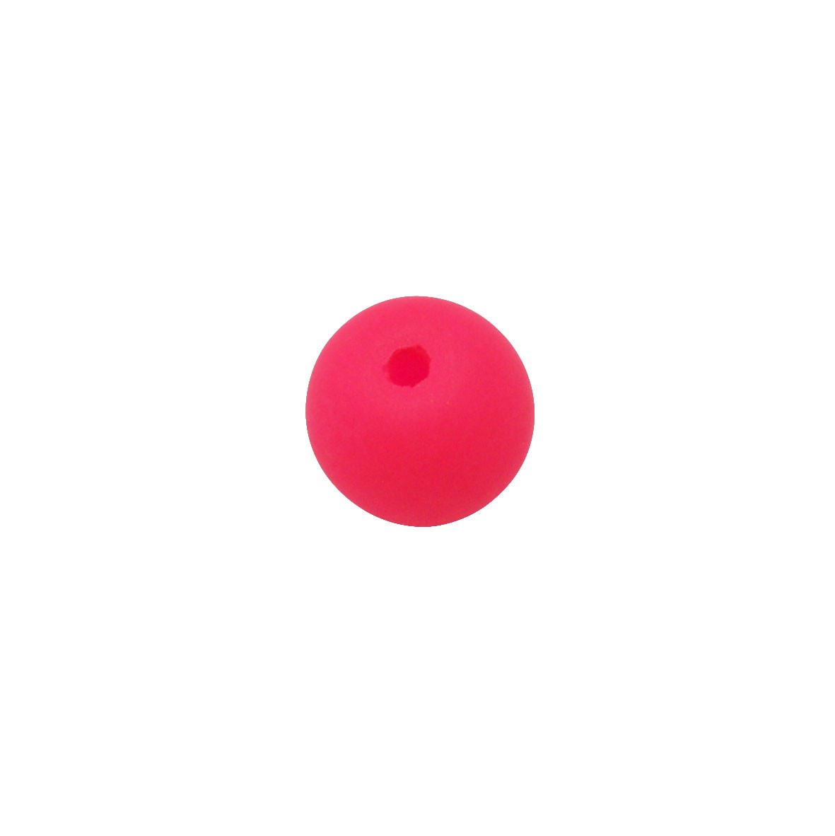 Roze (neon) ronde glaskraal