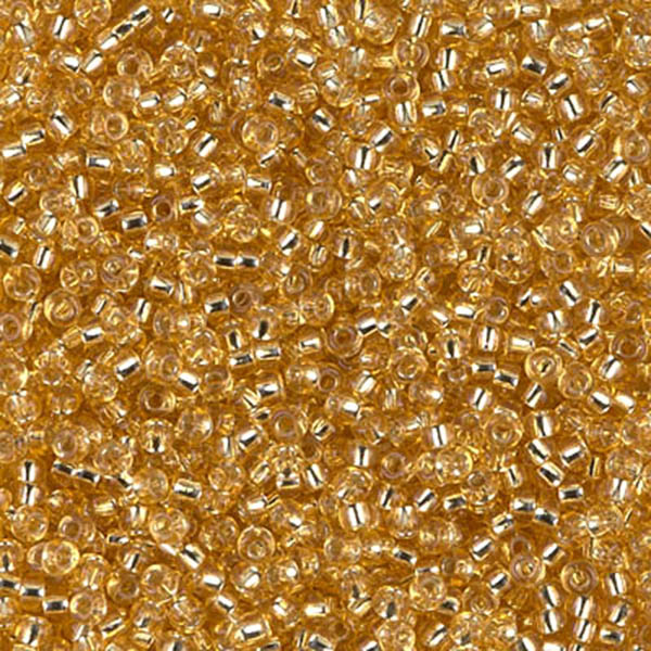 Miyuki rocailles 11/0 goud binnenkant zilver nr. 3 - 10 gr