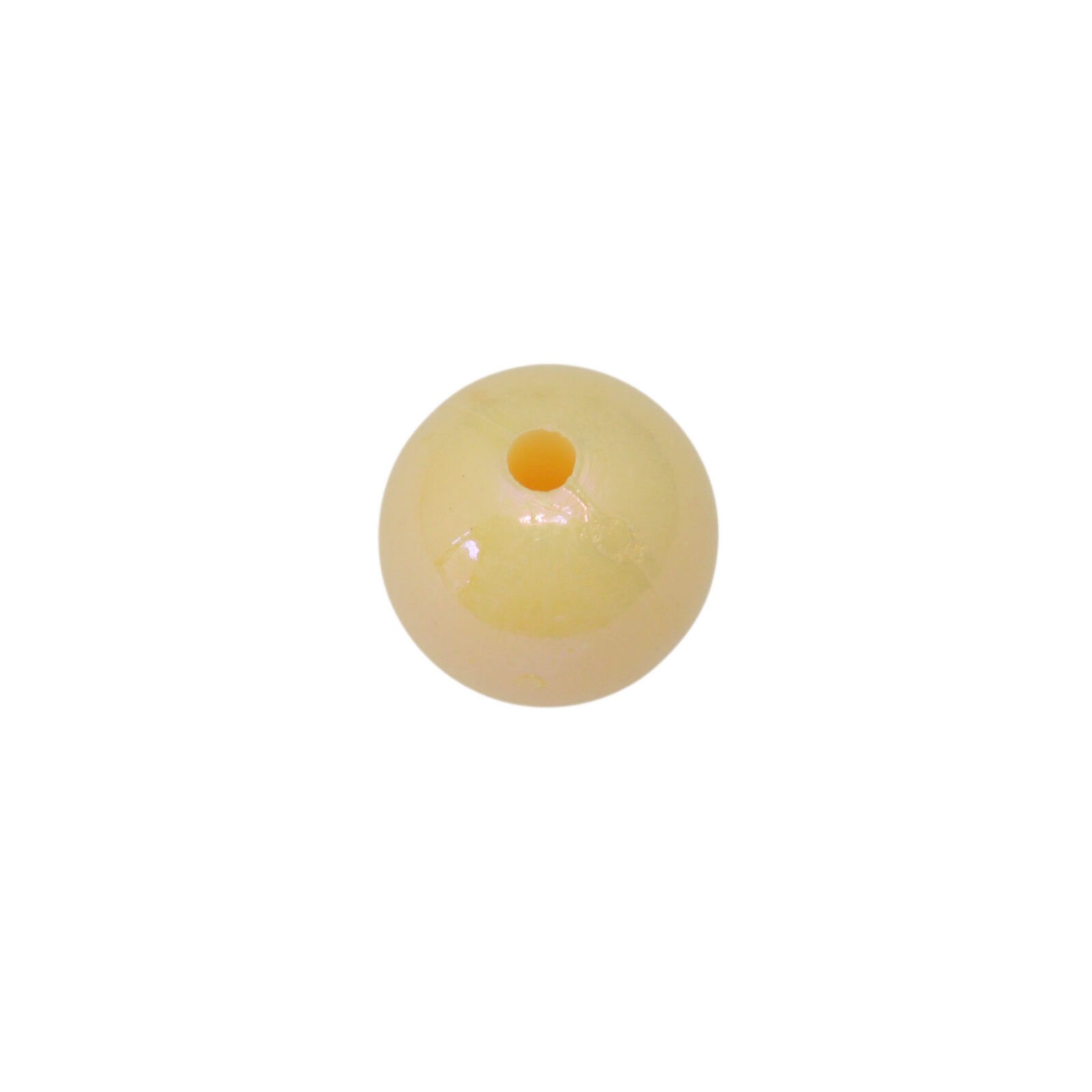 Gele/ oranje ronde acryl kraal (glans)