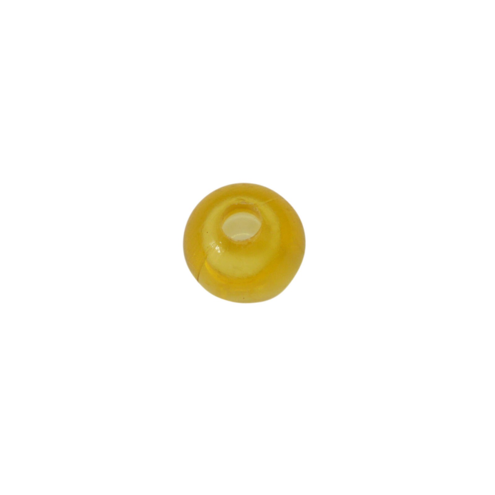 Gele ronde kunststof kraal