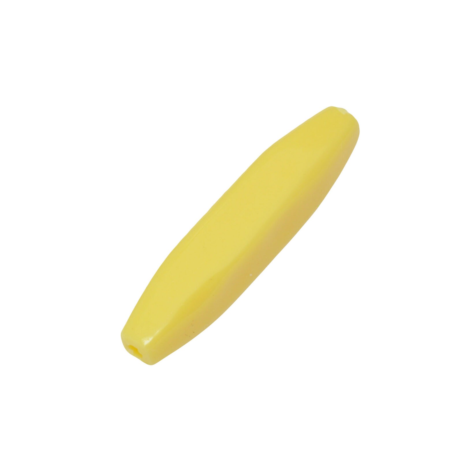 Gele lange ovale acryl kraal