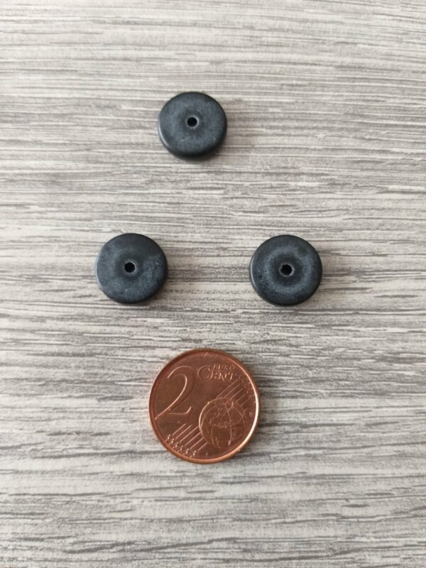 Zwarte ronde cirkelvormige kunststof kraal (13 mm) 2