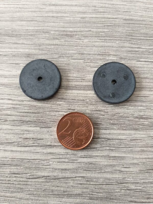 Zwarte ronde cirkelvormige kunststof kraal (22 mm) 2