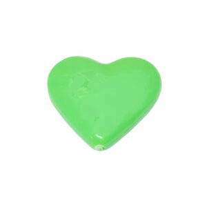 Groene hartvormige acryl kraal