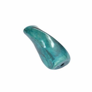 Turquoise kronkelende acryl kraal