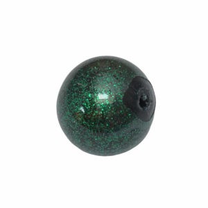 Groene ronde acryl kraal (blinkend)